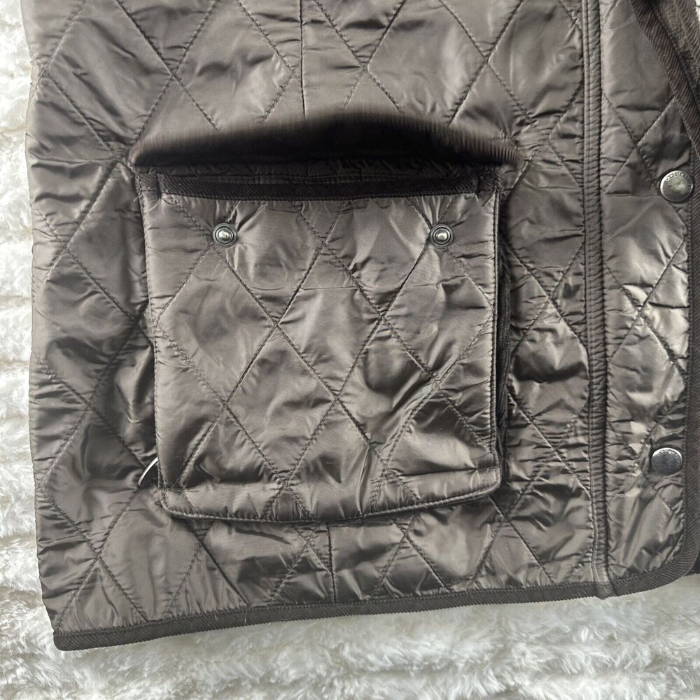 Eddie Bauer Brown Quilted Puffer Bomber Jacket Women's Size Large Zip Front - Picture 9 of 16